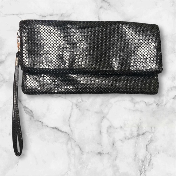 Christopher & Banks Handbags - Christopher& banks Black Mesh Clutch with Wristlet